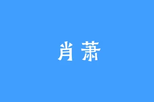 肖萧