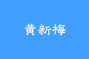 黄新梅