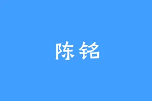 陈铭