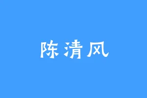 陈清风