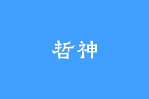 哲神