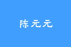 陈元元