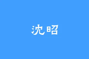 沈昭