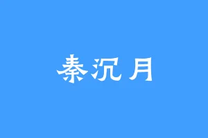秦沉月