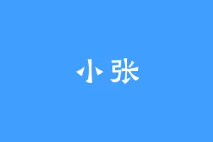 小张