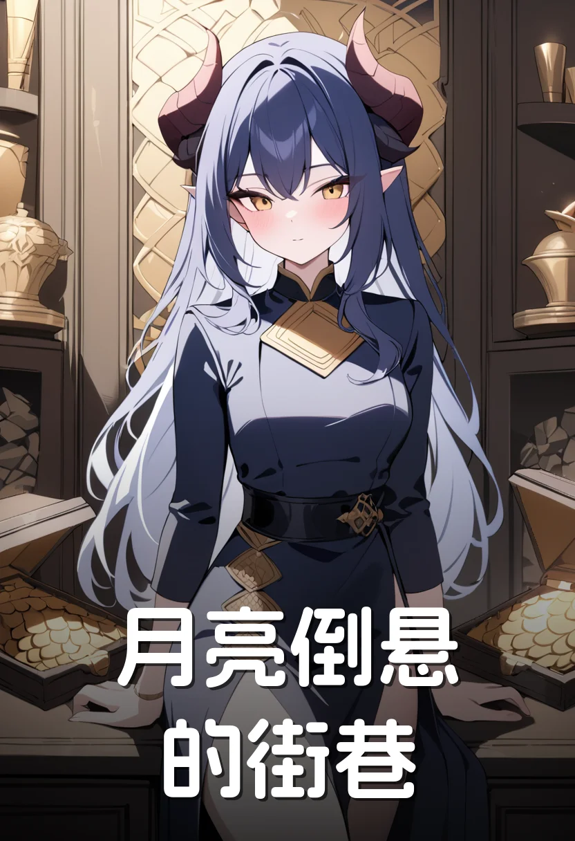 月亮倒悬的街巷