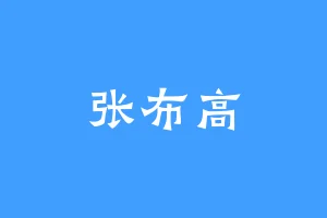 张布高