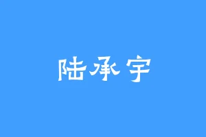 陆承宇