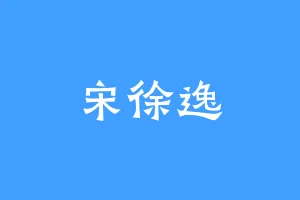 宋徐逸