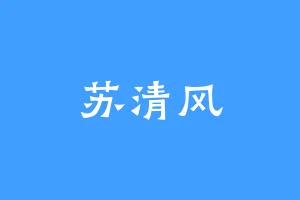苏清风