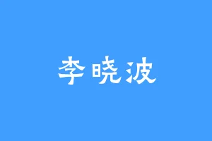 李晓波