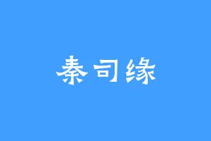 秦司缘
